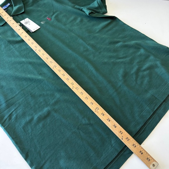 Polo Ralph Lauren Mens Classic Fit Mesh Polo Shirt Dark Green W/ Red Pony XL NWT - Picture 7 of 8